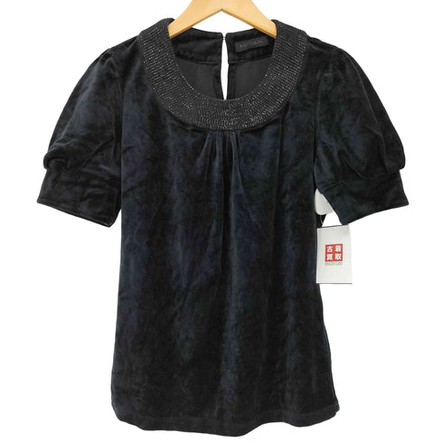 モガ MOGA スパンコール ベロア パフスリーブ S/S カットソー レディース JPN:3