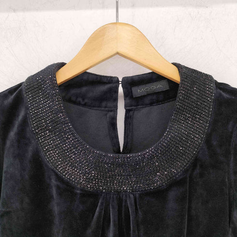 モガ MOGA スパンコール ベロア パフスリーブ S/S カットソー レディース JPN:3