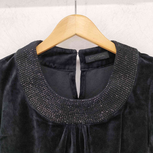 モガ MOGA スパンコール ベロア パフスリーブ S/S カットソー レディース JPN:3