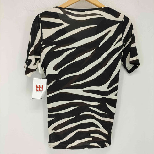 モガ MOGA ゼブラ柄 S/S Vネックカットソー レディース JPN:3