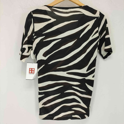 モガ MOGA ゼブラ柄 S/S Vネックカットソー レディース JPN:3