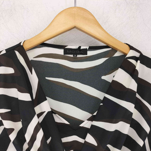 モガ MOGA ゼブラ柄 S/S Vネックカットソー レディース JPN:3