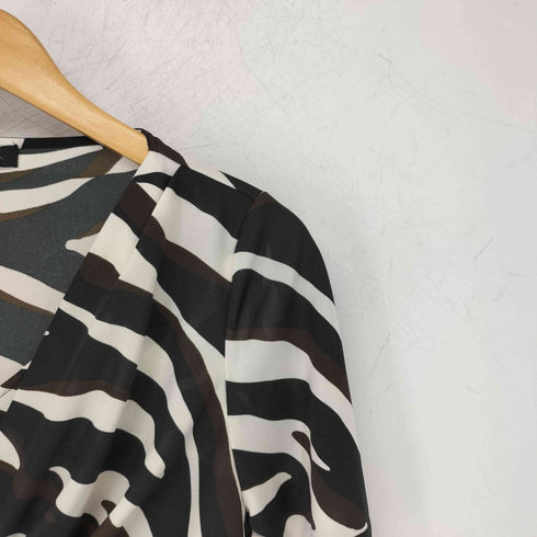 モガ MOGA ゼブラ柄 S/S Vネックカットソー レディース JPN:3