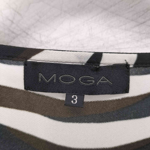 モガ MOGA ゼブラ柄 S/S Vネックカットソー レディース JPN:3