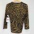 モガ MOGA レオパード柄 七分袖 Vネックニット レディース JPN:2