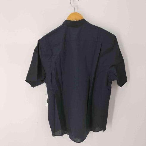 ブラックレーベルクレストブリッジ BLACK LABEL CRESTBRIDGE リネン混 バンドカラー半袖シャツ メンズ JPN:XL