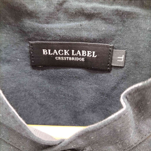 ブラックレーベルクレストブリッジ BLACK LABEL CRESTBRIDGE リネン混 バンドカラー半袖シャツ メンズ JPN:XL