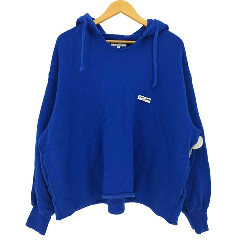 カウラム CAHLUMN ボックスロゴ 切りっぱなし ニット プルオーバーパーカー メンズ import:M