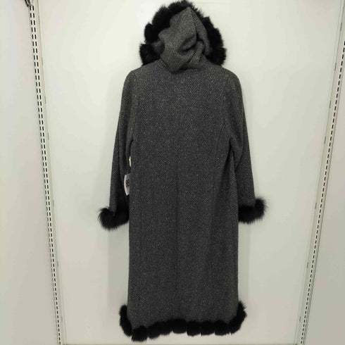 パリエンヌ parienne カシミヤ×アンゴラ レースアップ フォックスファーコート 9号 レディース JPN:9号