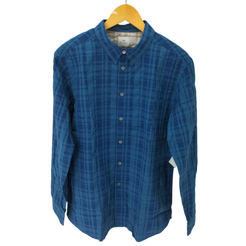 ピーエスポールスミス PS Paul Smith タータンチェック コットン長袖シャツ メンズ JPN:XL