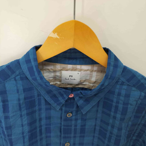 ピーエスポールスミス PS Paul Smith タータンチェック コットン長袖シャツ メンズ JPN:XL