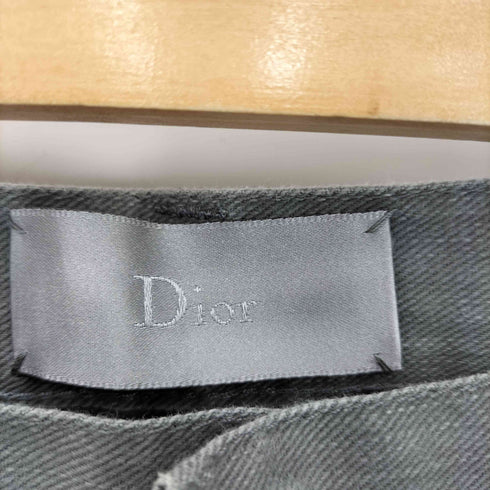 ディオールオム Dior HOMME 07AW エディ期 イタリア製 ボタンフライ ストレッチスキニーグレーデニムパンツ メンズ 31
