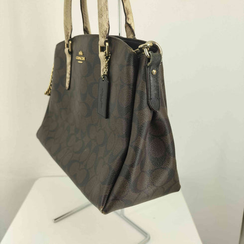 コーチ COACH ショルダーバッグ キャンバス パイソン レディース