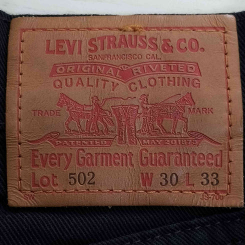 リーバイス Levis 後染め 00s 502 ブラックデニム レディース 30inch