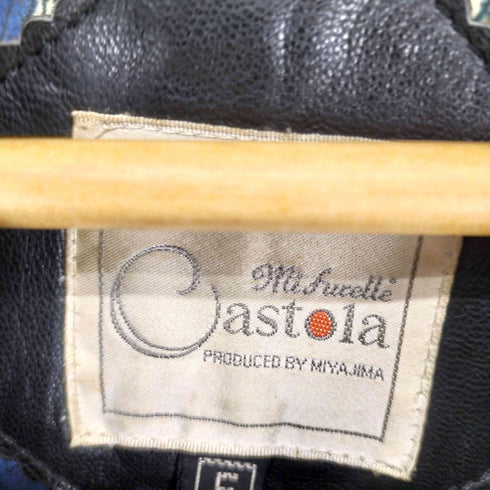 ラムレザーダブルハーフコート レディース F