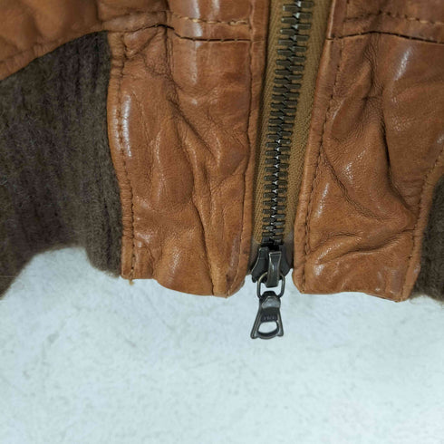 エディション Edition ラムレザーダブルジップブルゾンジャケット レディース 38