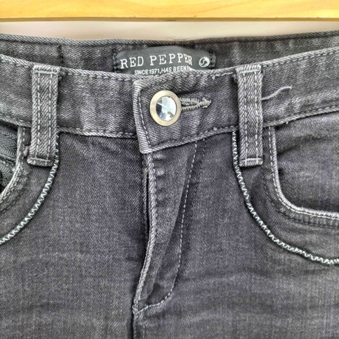 RED PEPPER スタッズ ビーズ スキニージーンズ Y2K レディース 26