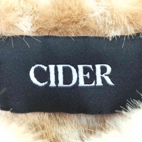 サイダー CIDER 鹿プリント フェイクファーカラー トグルボタン クロップジャケット レディース import:S