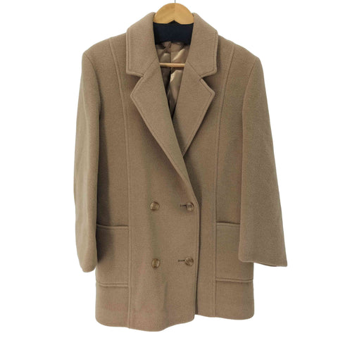 MADE IN ENGLAND カシミヤ混 ダブルテーラードジャケット レディース