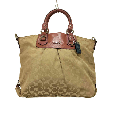 コーチ COACH サテンキャンバス パテントレザー レディース