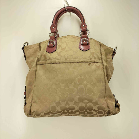 コーチ COACH サテンキャンバス パテントレザー レディース