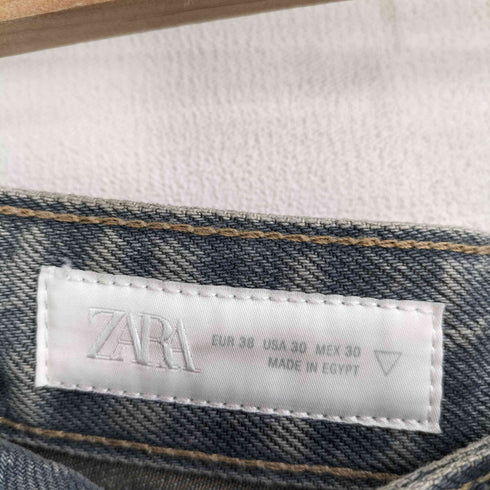 ザラ ZARA 汚れ加工 デニム ワードストレートパンツ メンズ