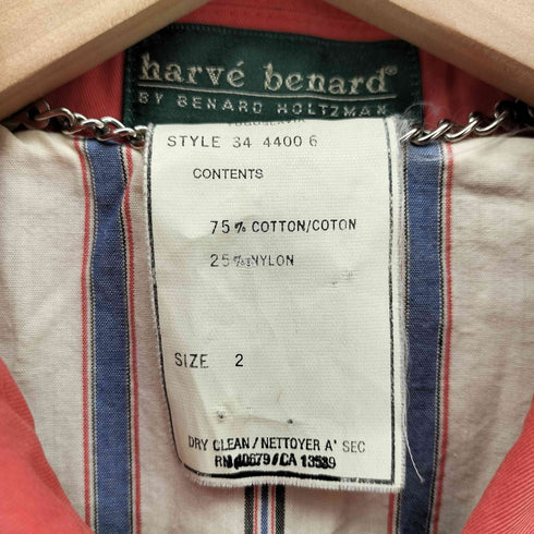 HARVE BENARD 比翼 変形 デザイン コットン ステンカラー コート レディース 2