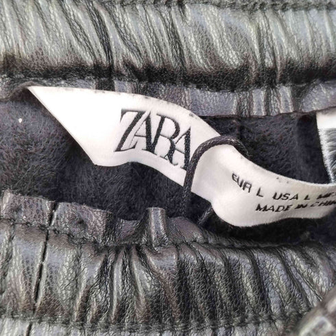 ザラ ZARA ドローコード フェイクレザー パンツ レディース EUR L