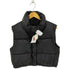 ザラ ZARA Faux Leather Puffer Vest フェイクレザー クロップド 中綿 パファーベスト レディース import:L