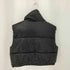 ザラ ZARA Faux Leather Puffer Vest フェイクレザー クロップド 中綿 パファーベスト レディース import:L
