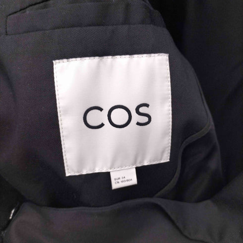 コス COS シングルブレスト 1B ピークドラペル テーラード ジャケット レディース 34