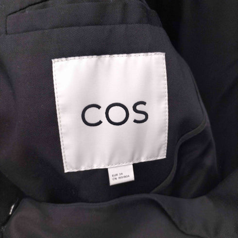 コス COS シングルブレスト 1B ピークドラペル テーラード ジャケット レディース 34