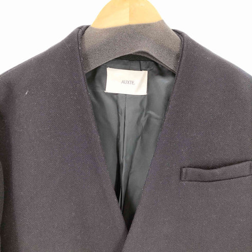 AUXTE. カシミヤ混 ノーカラーメルトンコート レディース JPN:2