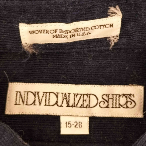 インディヴィジュアライズドシャツ individualized shirts USA製 細畝コーデュロイクロップドシャツ レディース 15-28