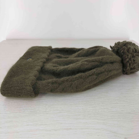 ヴィヴィアンウエストウッド Vivienne Westwood オーブロゴ刺繍 アンゴラウール ボンボン ビーニー レディース