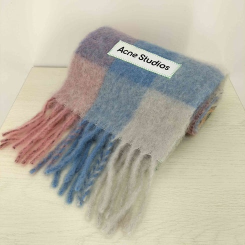 アクネストゥディオズ ACNE STUDIOS モヘアチェックスカーフ 大判マフラー レディース