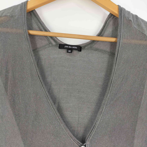 パドカレ pas de calais コットン リネン 1B ロングカーディガン レディース JPN:36