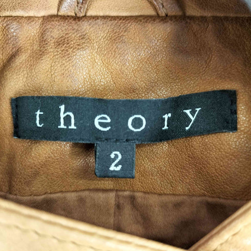 セオリー theory ラムレザーライダースジャケット レディース JPN:2