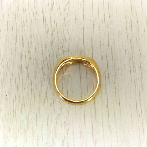 4.W.A. JEWELRY SUPPLY 925刻印 EMBLEM RING ゴールドピンキーリング レディース 4号