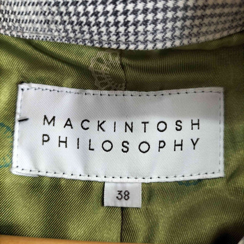 マッキントッシュフィロソフィー MACKINTOSH PHILOSOPHY ライナー付きチェックステンカラーコート メンズ 38