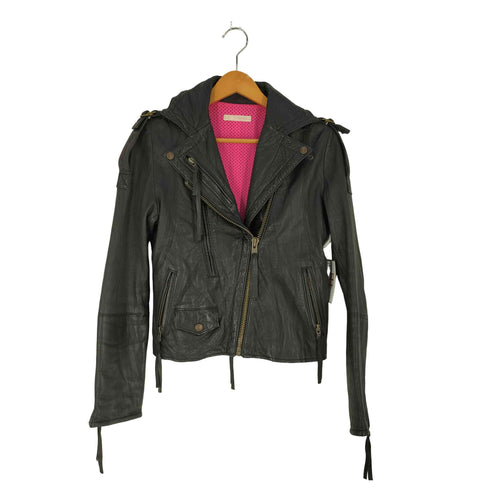 FREE'S PHRASE 裏地メッシュ ラムレザー ダブルライダース レディース JPN:M