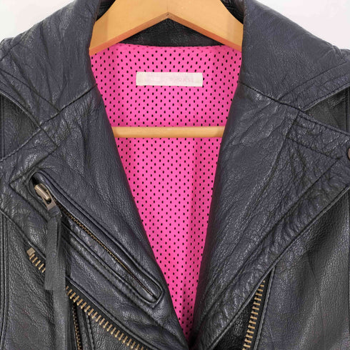 FREE'S PHRASE 裏地メッシュ ラムレザー ダブルライダース レディース JPN:M