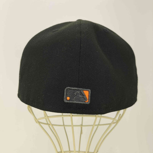 ニューエラ NEW ERA 別注 THE CAP WASTElAND PHARAOH 59FIFTY 5950 ARIDIA BLACK × NEON ORANGE MLB ベースボール チーム ロゴ 刺繍 6パネル キャップ メンズ 7 1/2