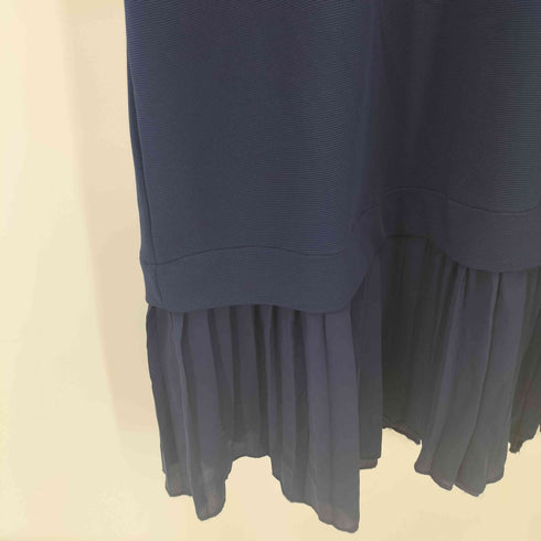 アンティカパターントルソ antiqua patterntorso L/S Vネック シフォン ドッキングワンピース レディース FREE