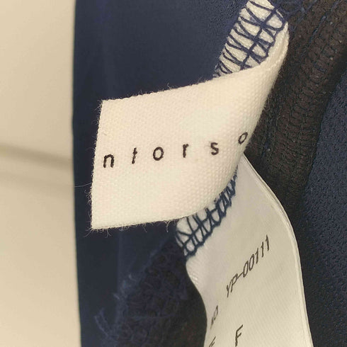 アンティカパターントルソ antiqua patterntorso L/S Vネック シフォン ドッキングワンピース レディース FREE