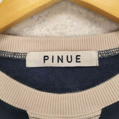 pinue バイカラースウェット レディース