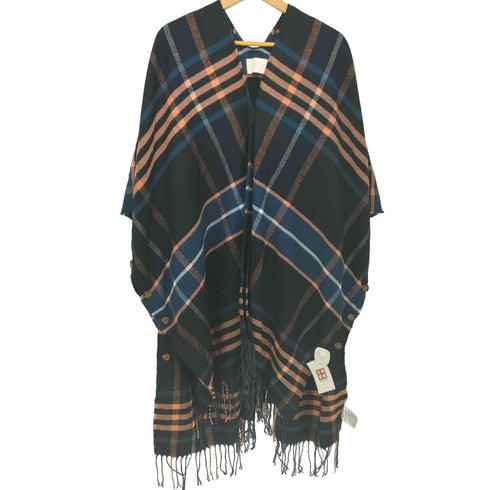 オシャレウォーカー n'or labelチェック柄ストールポンチョ レディース FREE