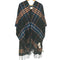 オシャレウォーカー n'or labelチェック柄ストールポンチョ レディース FREE