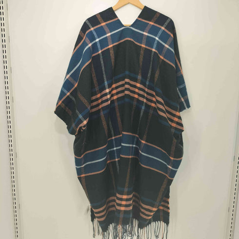 オシャレウォーカー n'or labelチェック柄ストールポンチョ レディース FREE