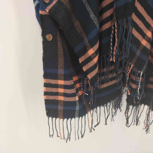 オシャレウォーカー n'or labelチェック柄ストールポンチョ レディース FREE